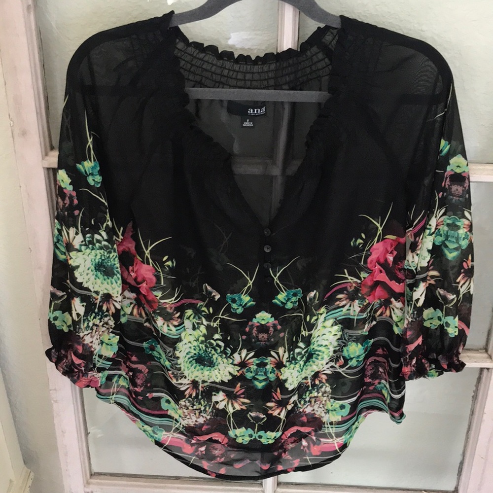 See through light blouse